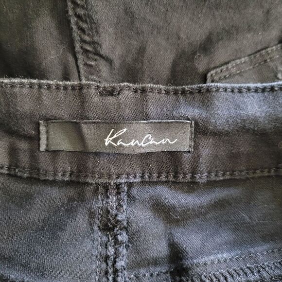 Kancan Distressed Cuffed Black Shorts - Picture 3 of 5